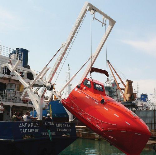 自由抛落式救生艇用吊艇架 - FLDC - YMV CRANE AND WINCH SYSTEMS - 船舶 / 液压