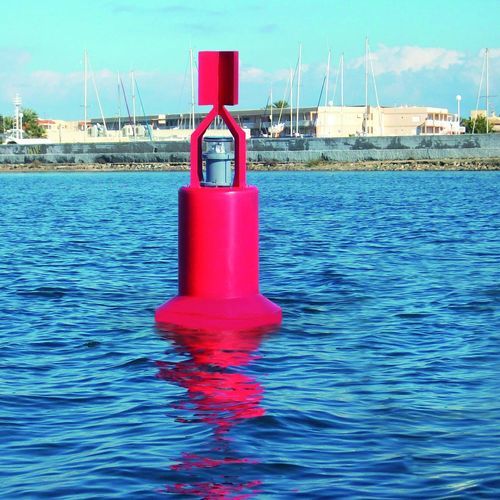 信标浮标 - PBM08 - Mediterráneo Señales Marítimas, S.L. - 用于港口码头 / 聚乙烯 / 圆柱形