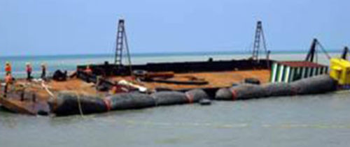 船舶提升下水气囊 - Qingdao Huanghai Marine Airbags Manufacture Co ltd - 港口和码头用 / 下水 / 救援