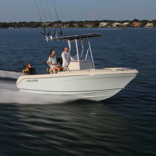 舷外敞开艇 - 196 RX  - Release Boats - 中央控制台 / 用于钓鱼 / T形顶篷