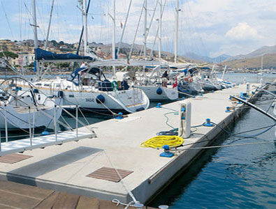 拼装式浮桥 - SYSTEM GROUP MARINE - 系泊 / 用于海港 / 混凝土