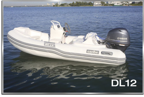 舷外充气艇 - DL12 - Make Sense Marine Corp DBA Caribe Nautica - 半硬式 / 侧边控制台 / 最多容纳 5 人