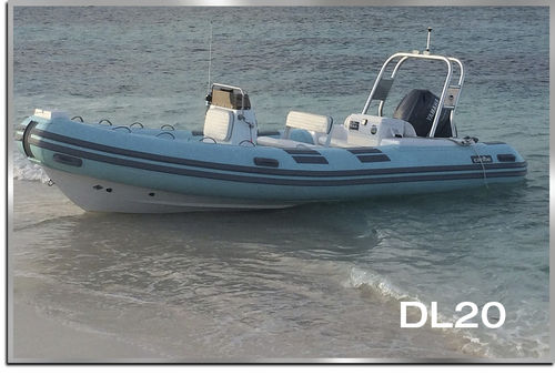 舷外充气艇 - DL20 - Make Sense Marine Corp DBA Caribe Nautica - 半硬式 / 中央控制台 / 最多容纳 12 人