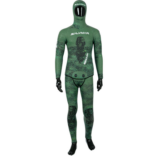潜水射鱼潜水服 - NEBULA GREEN - SALVIMAR s.r.l. - 带头罩 / 两件式 / 5.5 mm