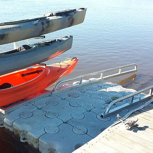 皮划艇下水坡道 - Lifting Heavier Boats - Dock Blocks