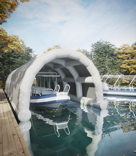 船用临时遮蔽棚 - Technical boat shelter 4.7*13.5 - Vector Inflatables - 船舶维修 / 充气式