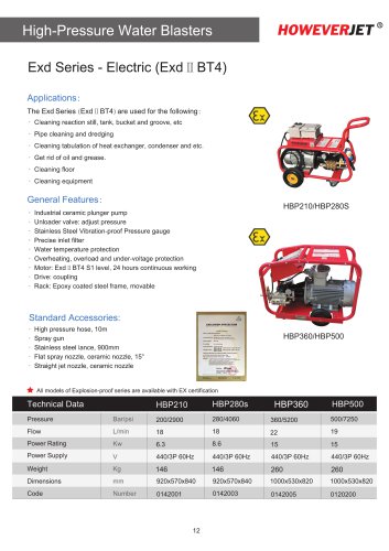 HOWEVERJET HBP210/HPB280S,HBP360/HBP500