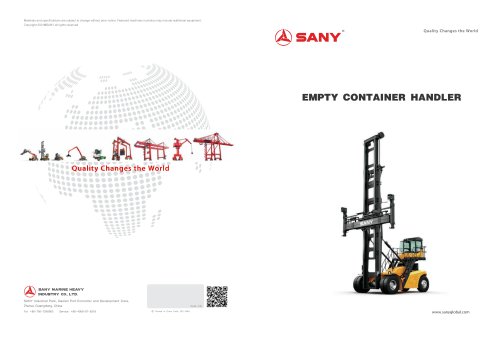 SANY empty container handler SDCY90K7H1-B