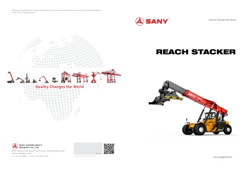 SANY reach stacker SRSC1009-6E