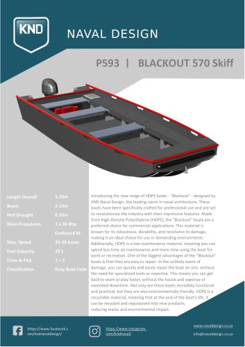 BLACKOUT 570 Skiff