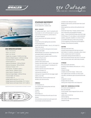 370 Outrage Specifications - 2015