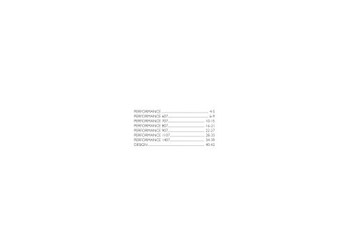 PERFORMANCE general catalogue