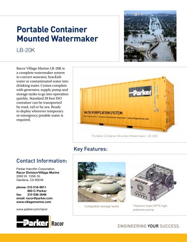 LB-20K Portable MontainerMnounted Watermaker