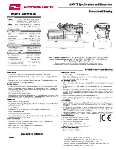 M944T3 Specification Sheet