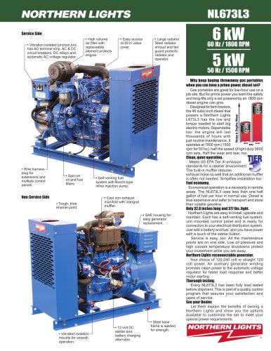 NL673L3: 6-5 kW Northern Lights Industrial Generator