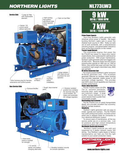 NL773LW3: 9-7 kW Northern Lights Industrial Generator