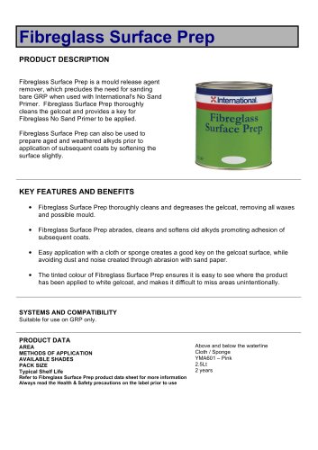 Fibreglass Surface Prep