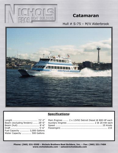 M/V Alderbrook-CATAMARAN