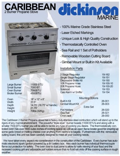 Caribbean Two Burner Propane Stove