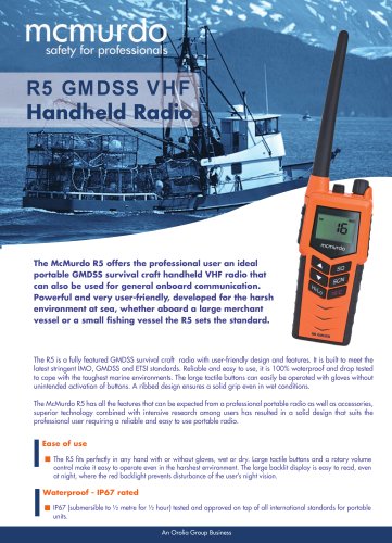 R5 GMDSS VHF Handheld Radio