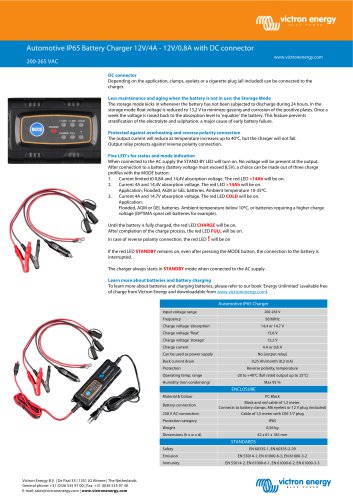 Automotive IP65 Charger 12V 4A - 12V 0,8A with DC connector