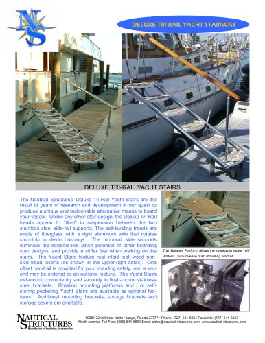 DELUXE TRI-RAIL YACHT STAIRWAY