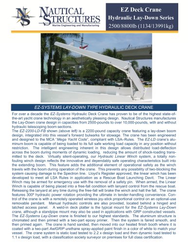 EZ Deck Crane Hydraulic Lay-Down Series