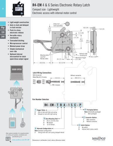 R4-EM - 4 & 6 Series Electronic Rotary Latch