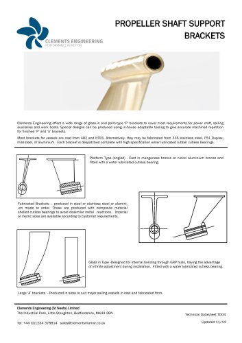 PROPELLER SHAFT SUPPORT BRACKETS