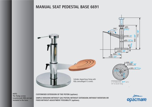 seat bases model 6691