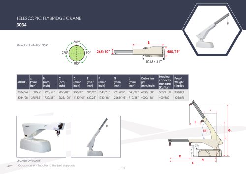 TELESCOPIC FLYBRIDGE CRANE