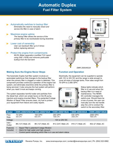 Automatic Duplex Filtration System