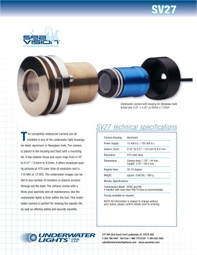 Sea VIsion SV 27 US Underwater Camera