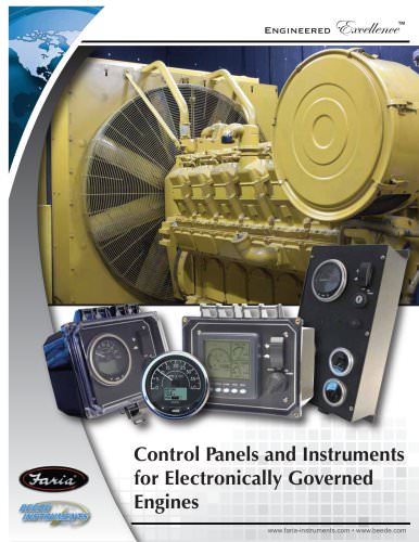 Control Panels and Instruments for Electronically Governed Engines