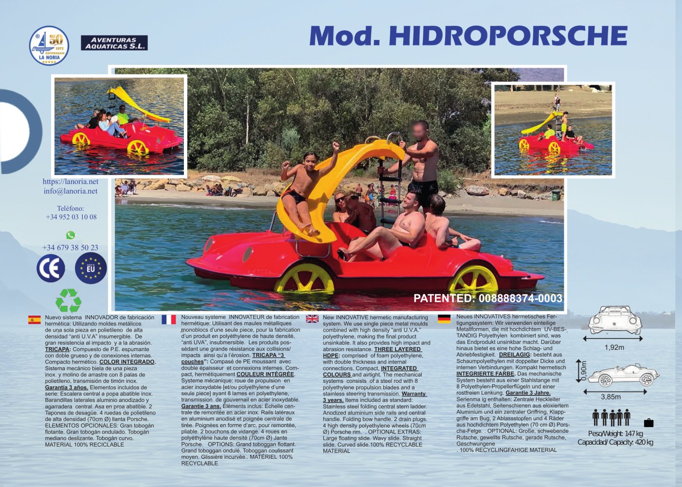 Hidro Porsche - AVENTURAS AQUATICAS - LA NORIA