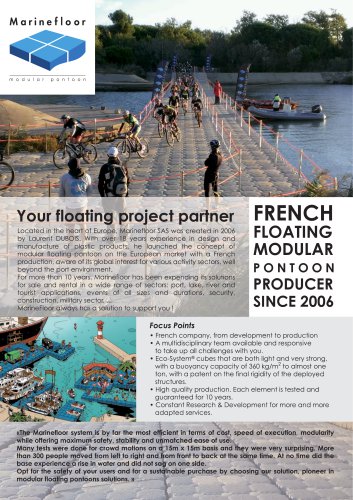 MARINEFLOOR EUROPE, YOUR FLOATING PROJECT PARTNER