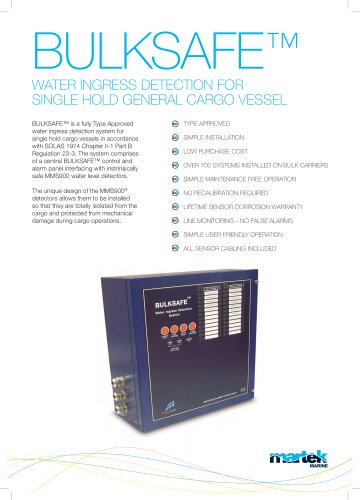 Bulksafe - General Cargo Water Level Detection 