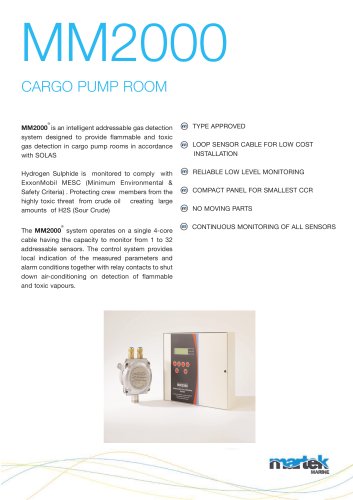 MM2000 Pump Room Gas Detection