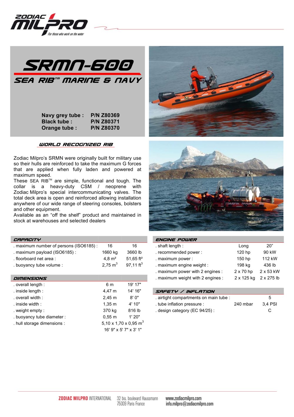 SRMN-600 - Zodiac Milpro International