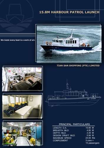 15.8M Harbour patrol launch