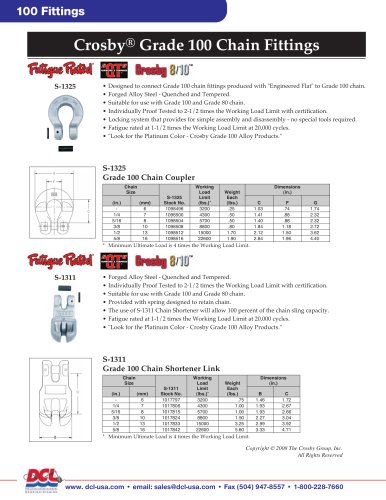 Grade 100 Fittings