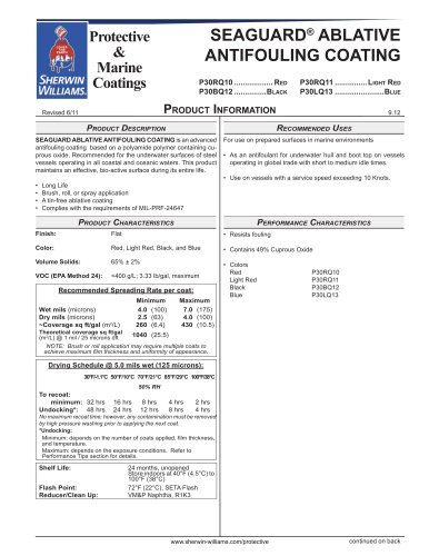 SEAGUARD® ABLATIVE ANTIFOULING COATING