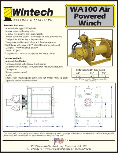 WA-100 Air Winch