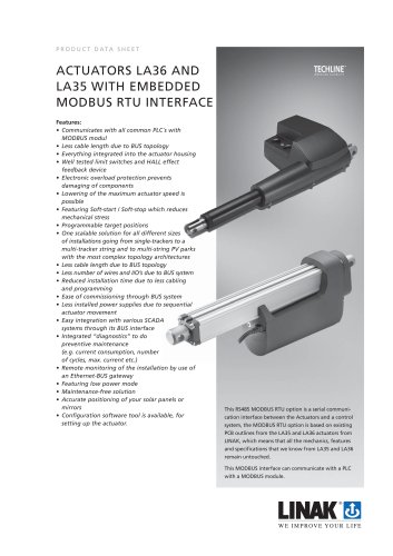 linear actuator la35 MODBUS