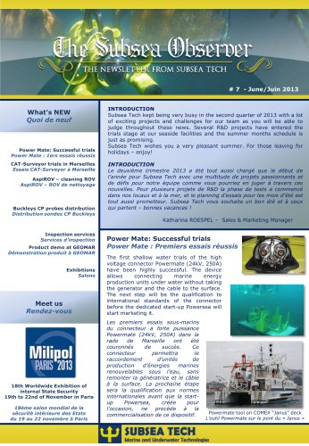 Newsletter "Subsea Observer" #7