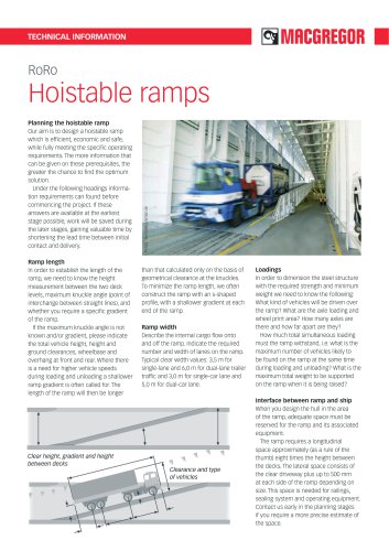 Hoistable ramps