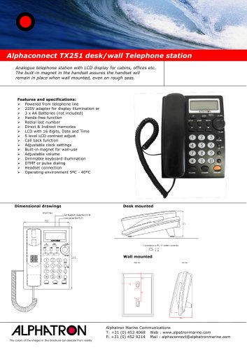 Alphaconnect TX250/ TX251