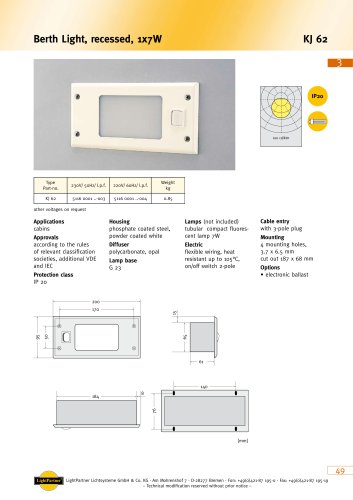 bunk lamp for ships 