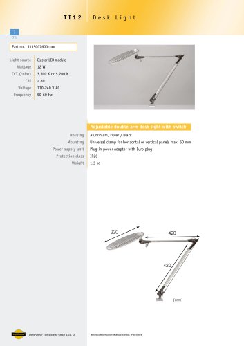TI12 Desk Light, 12 W
