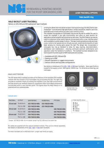 HALO BACKLIT LASER TRACKBALL